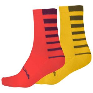 Endura  Coolmax Stripe Socken Doppelpack - Fietssokken, rood
