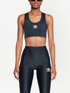 Balenciaga x Adidas sport-bh met geborduurd logo - Zwart