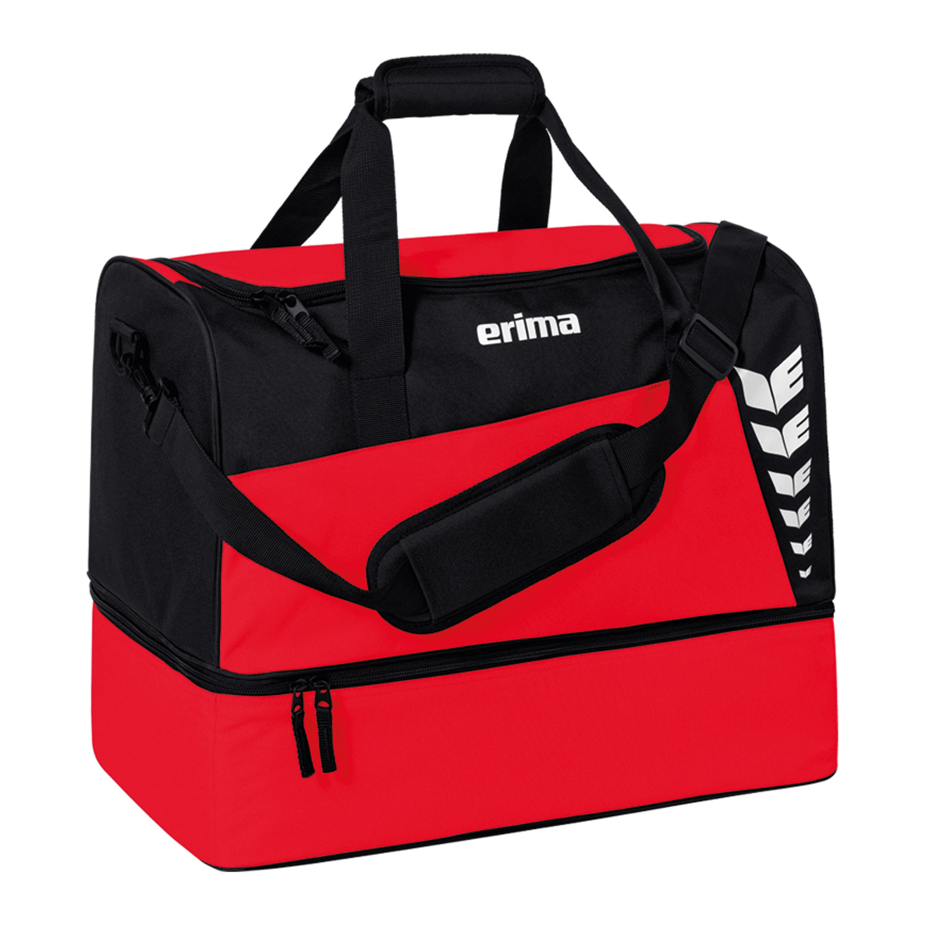 erima Six Wings Sporttasche mit Bodenfach rot/schwarz M