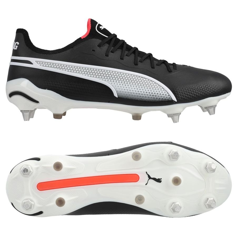 PUMA King Ultimate SG Breakthrough - Zwart/Wit/Fire Orchid