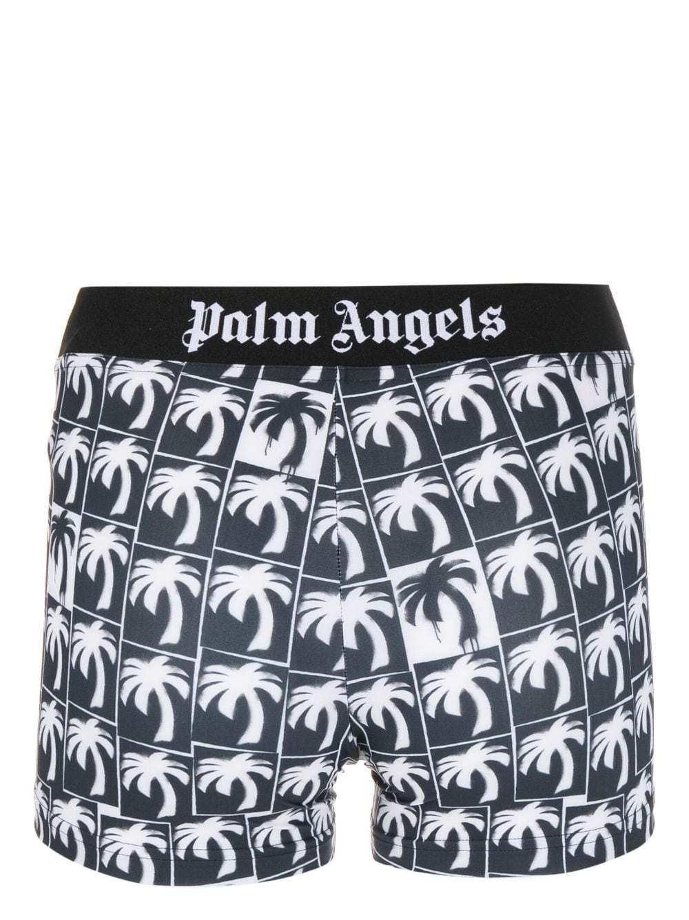 Palm Angels Shorts met palmboomprint - Zwart