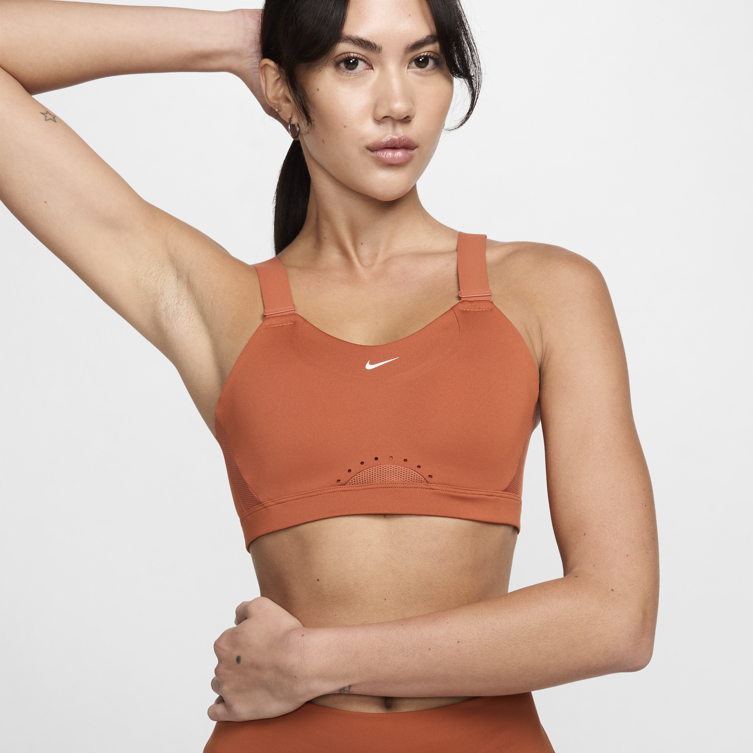 Nike Alpha Padded verstelbare sport-bh complete ondersteuning - Oranje