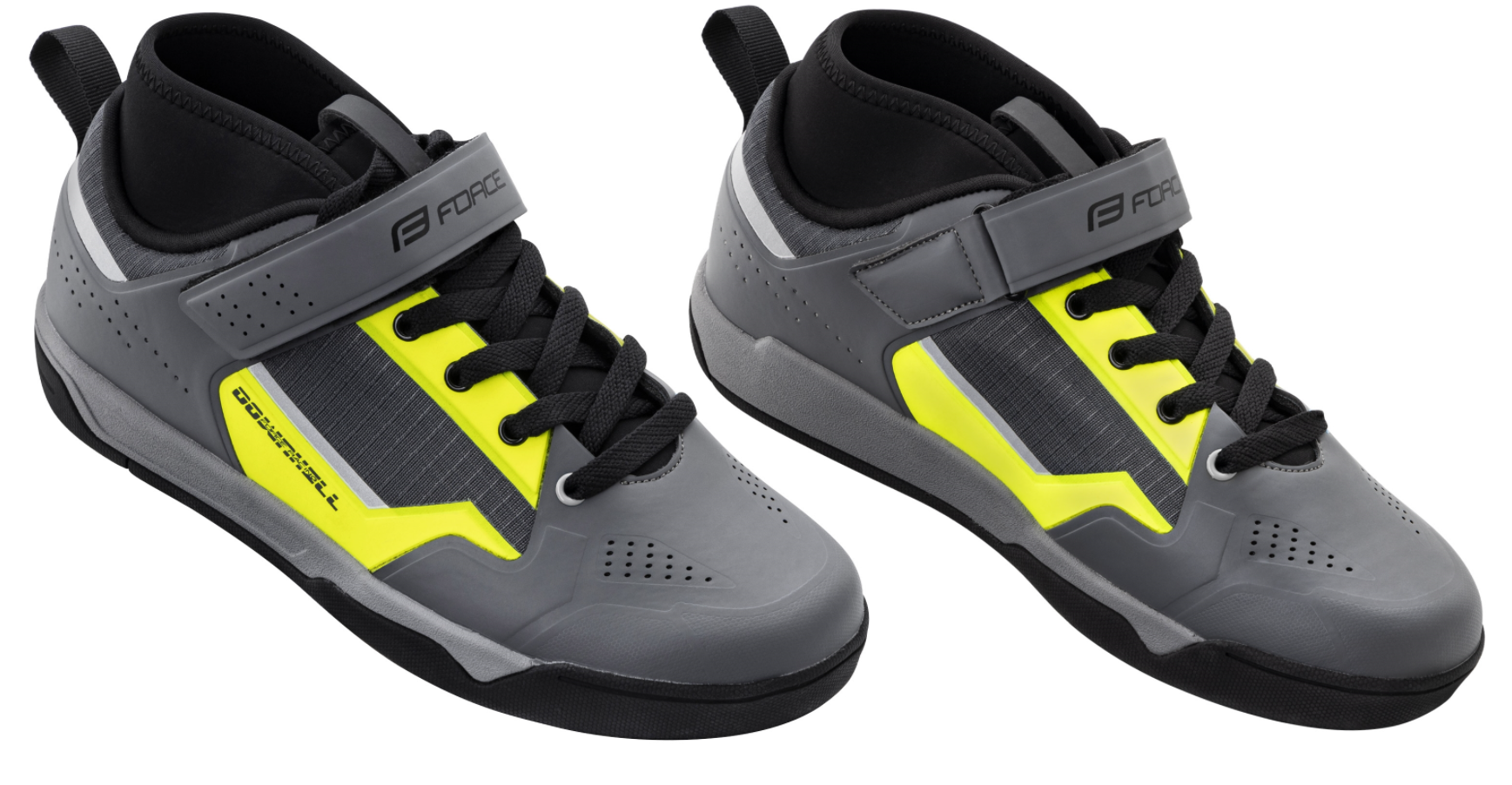 Force Downhill Freeride MTB Shoes Grey/Fluo