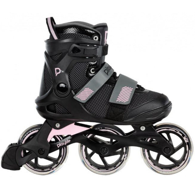 Playlife Fitness GT 110 inline skates 80A zwart roze