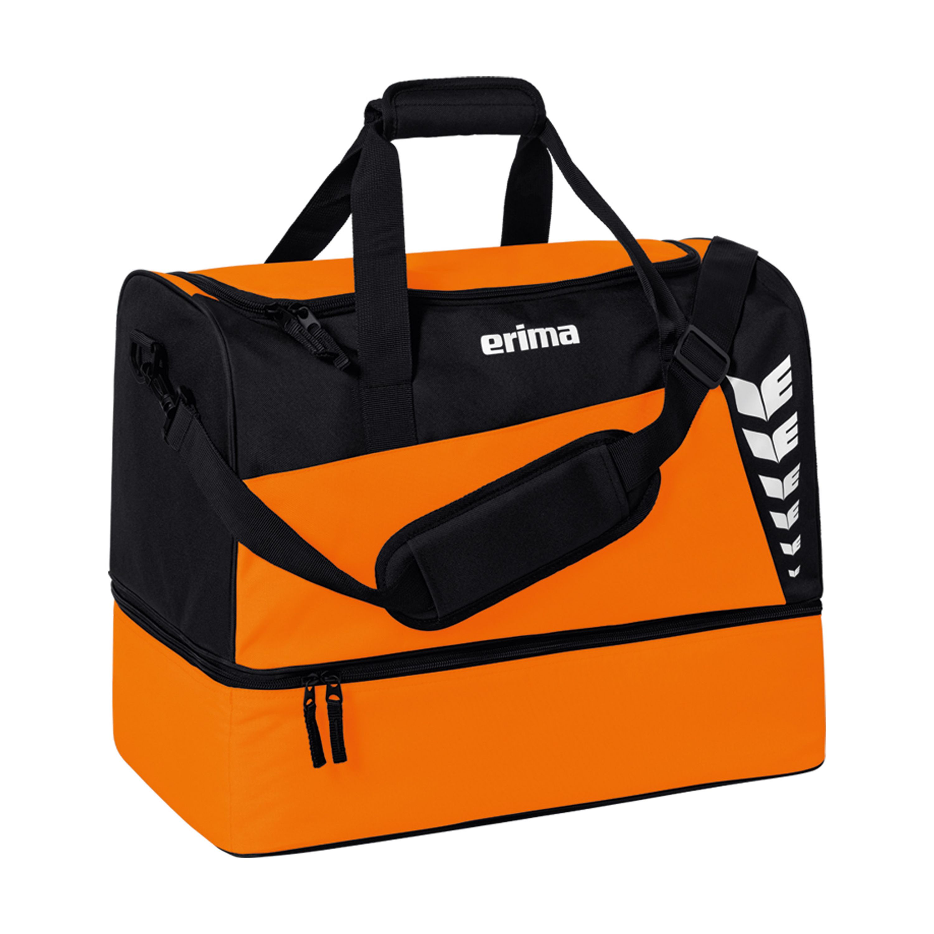 erima Six Wings Sporttasche mit Bodenfach orange/schwarz S