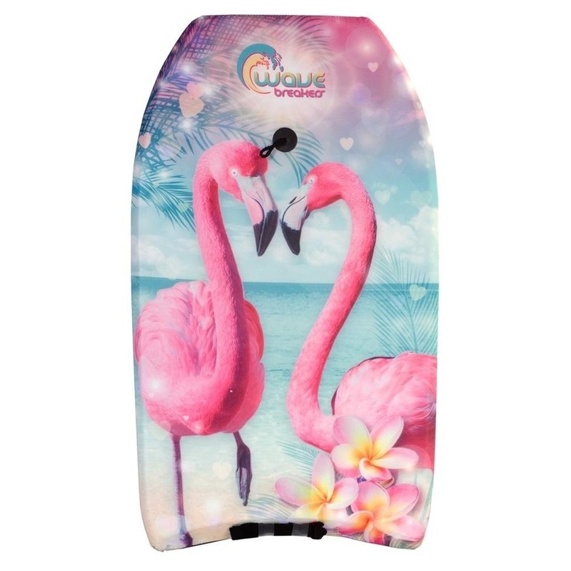 Merkloos Flamingo speelgoed bodyboard 83 cm -