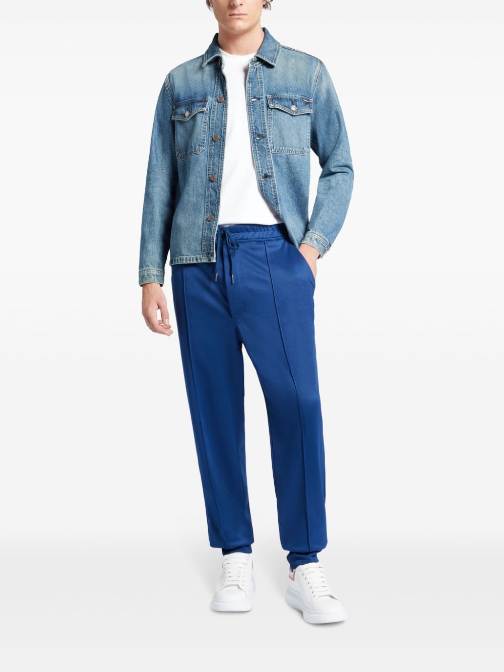 TOM FORD technical-jersey track pants - Blauw