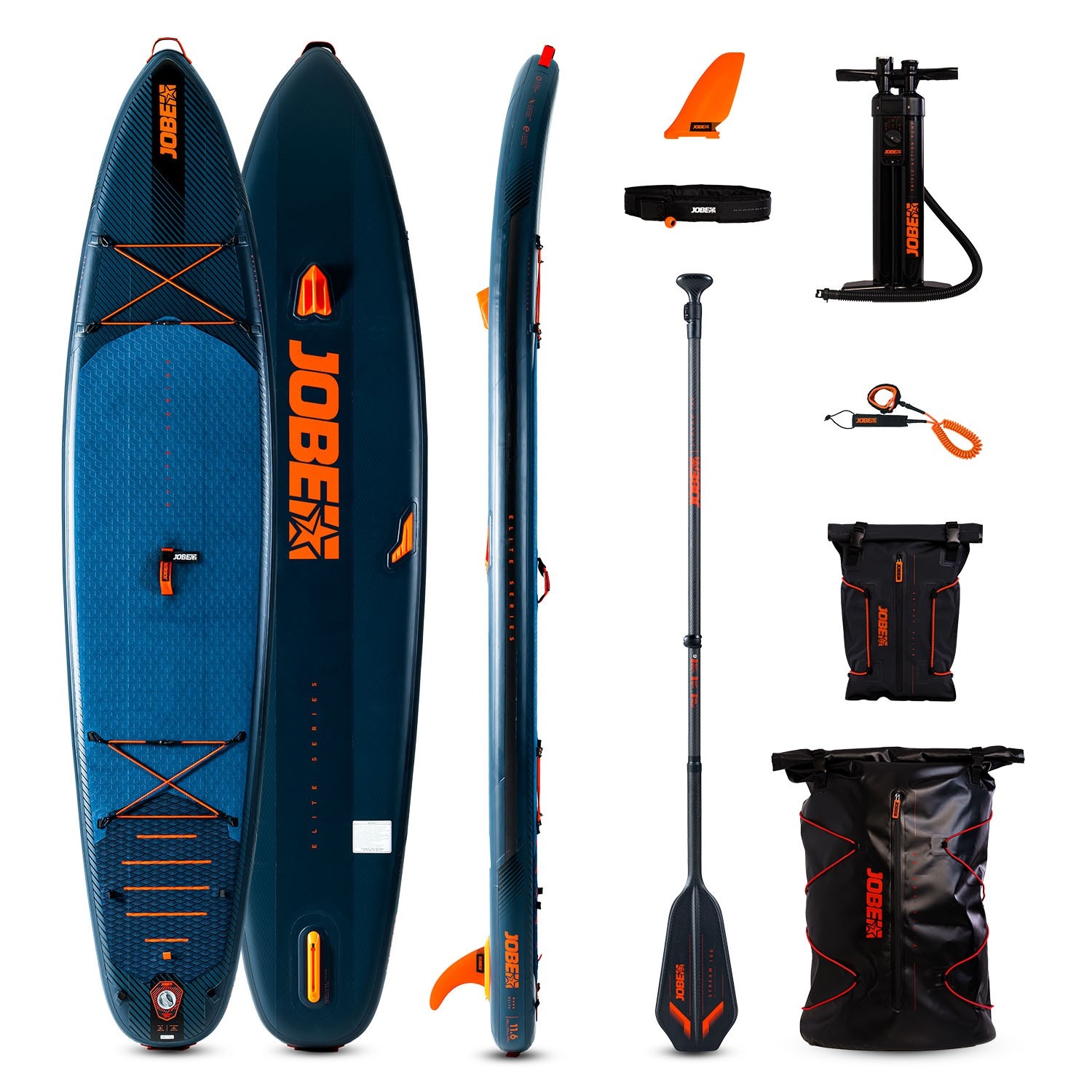 Jobe DUNA SUP 11.6 Package ELITE Surf SUP Stand up Paddle Board Komplettset 3...