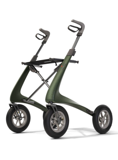 Mobio Rollator - Carbon Overland- Lichte en elegante rollator met luchtbanden - Groen