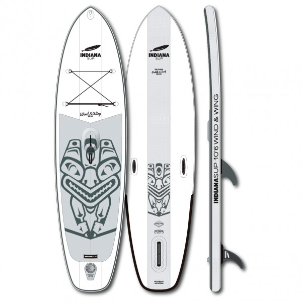 Indiana  10'6 Wind & Wing Allround Inflatable - SUP-board, wit/grijs
