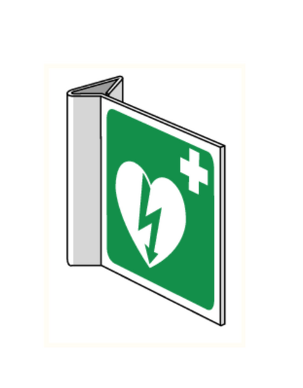 AED webshop AED pictogram op bord haaks 15 bij 15