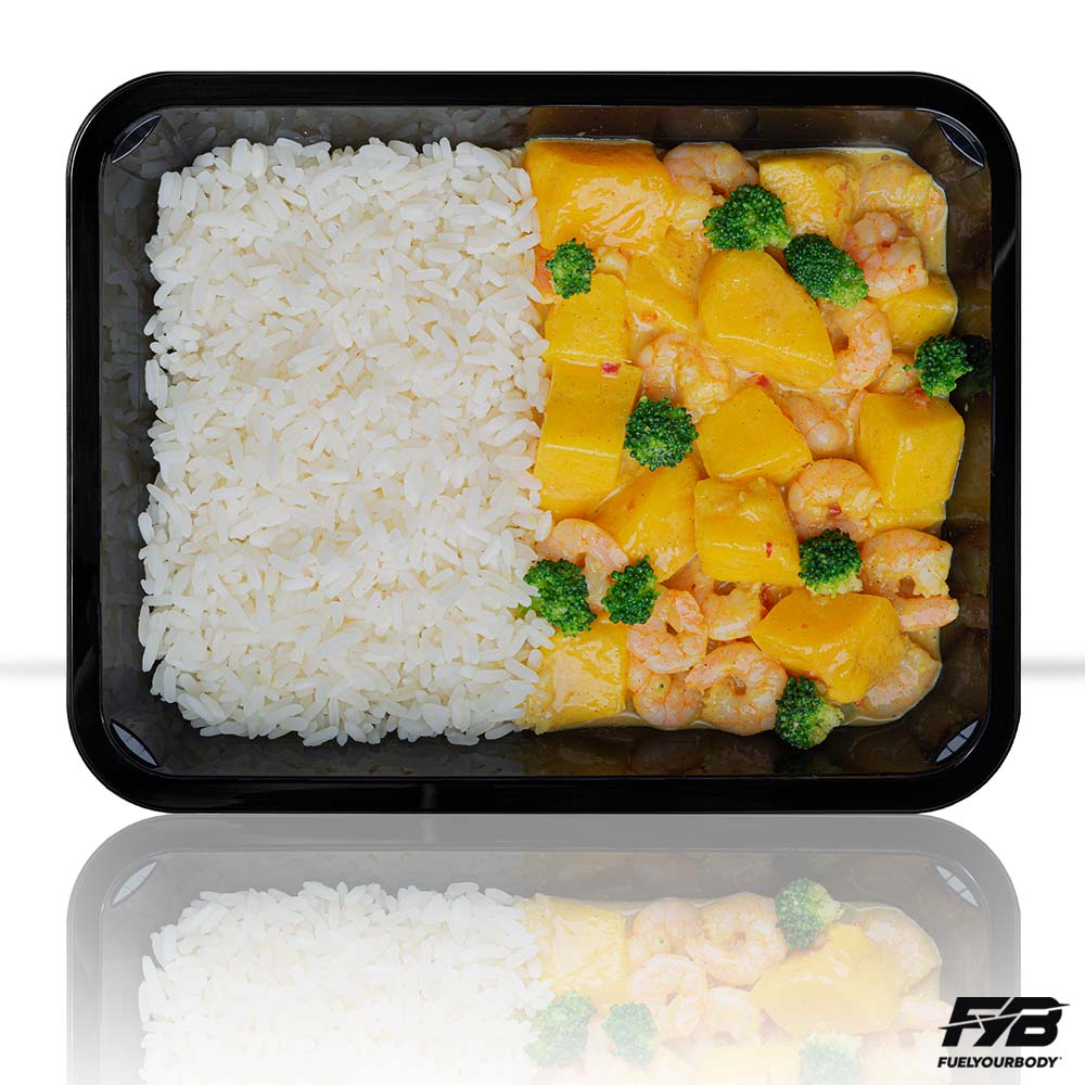 Fuelyourbody Kant en klare maaltijden - Halal -  - Rijst - Mango Curry Shrimp [BULK] - 