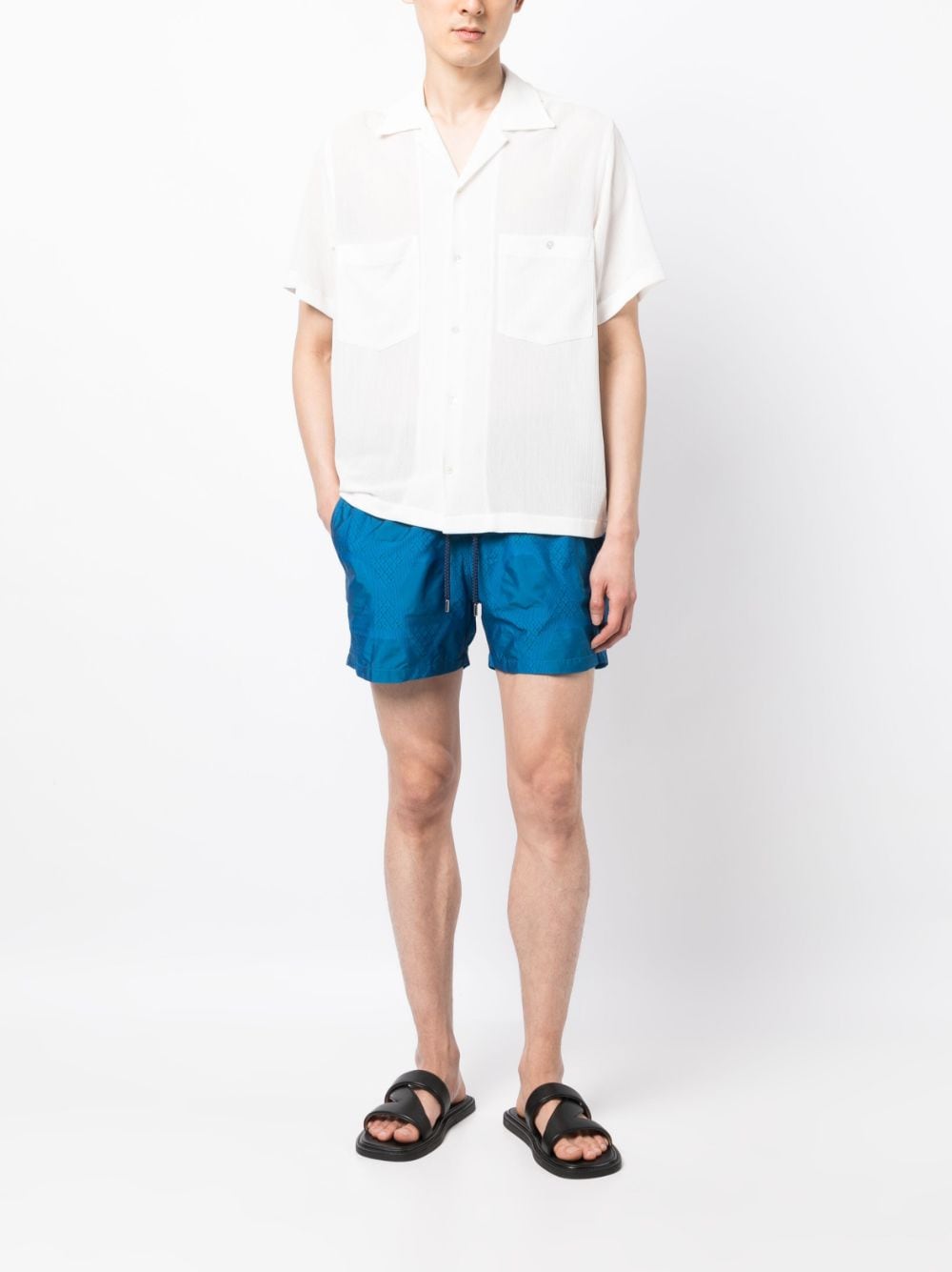 Frescobol Carioca Shorts met elastische taille - Blauw