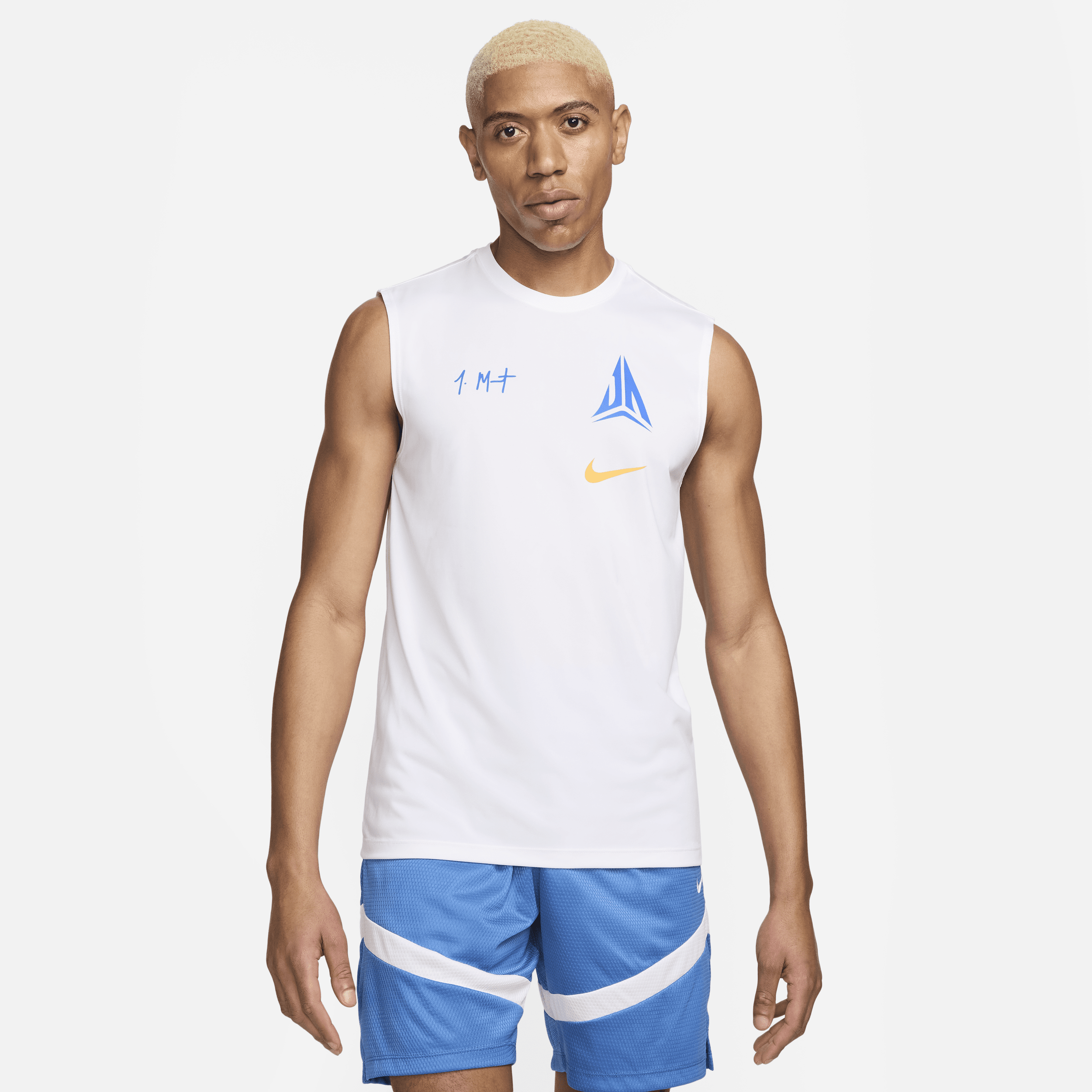 Nike Ja Dri-FIT basketbalshirt zonder mouwen voor heren - Wit
