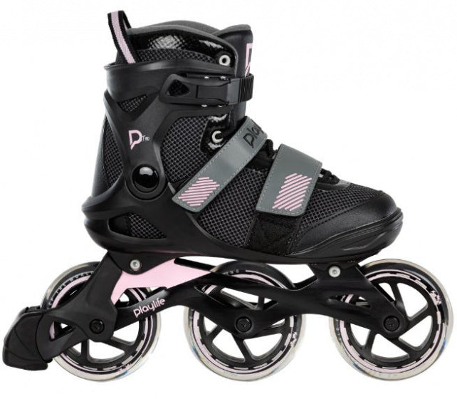 Playlife Fitness GT 110 inline skates 80A zwart roze