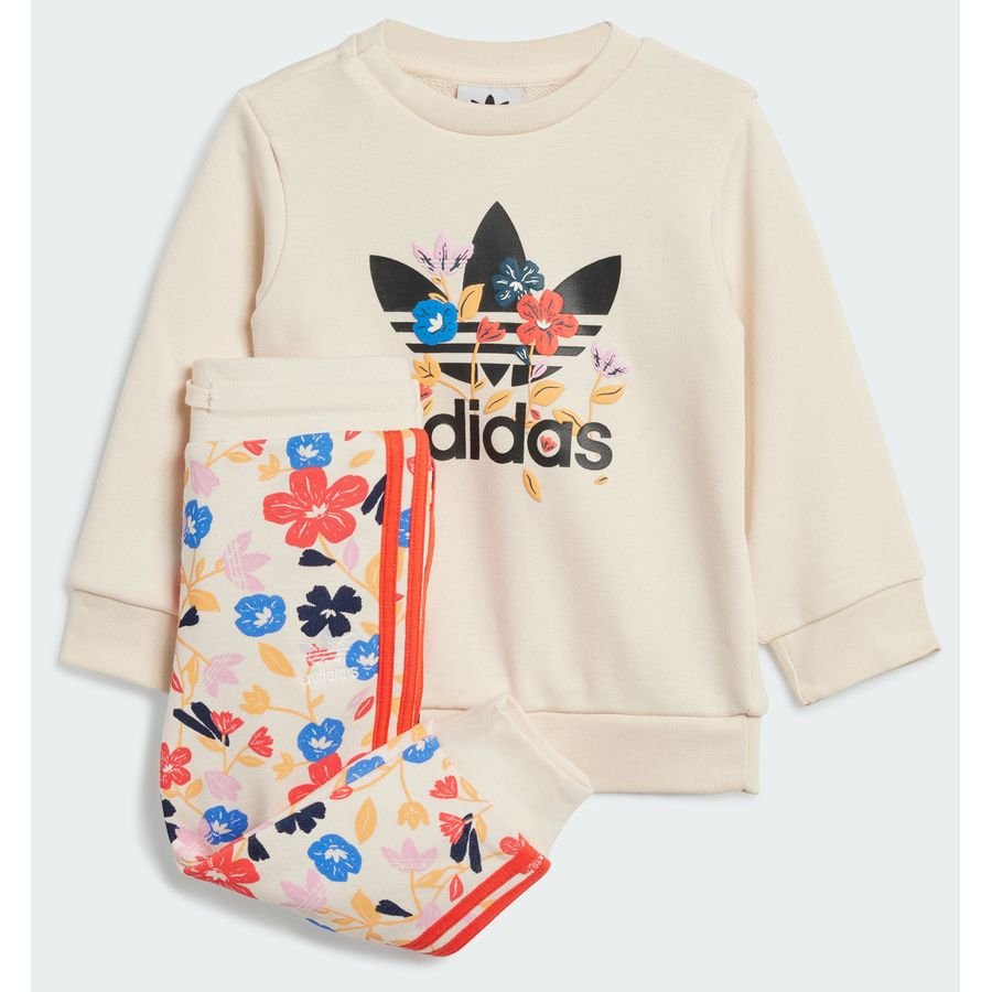 Adidas Floral Crew Set - Baby Tracksuits