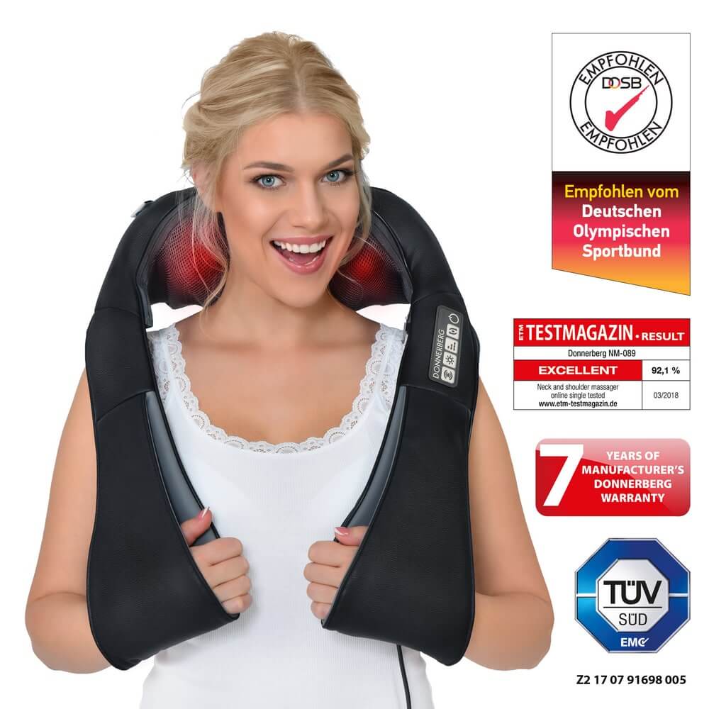 Donnerberg Nackenmassagegerät Premium Massagegerät mit Wärme und Vibration