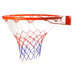 Merkloos Basketbal ring met net - muurophanging - Dia cm - buiten sporten - metaal/touw -