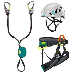 Climbing technology  VF-Kit Top Shell - Klettersteigset, zwart/wit