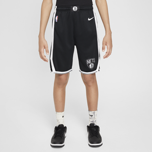 Nike Brooklyn Nets 2023/24 Icon Edition Swingman  NBA-jongensshorts - Zwart