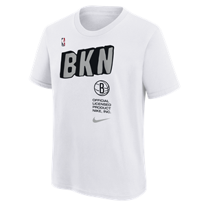 Nike Brooklyn Nets  NBA-shirt voor jongens - Wit