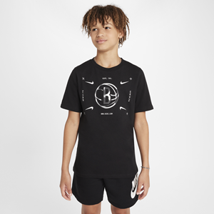 Nike Brooklyn Nets  NBA-shirt met logo voor jongens - Zwart