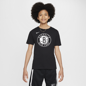 Nike Brooklyn Nets Essential  NBA-shirt met logo voor jongens - Zwart