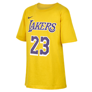 Nike LeBron James Los Angeles Lakers  NBA-shirt voor jongens - Geel
