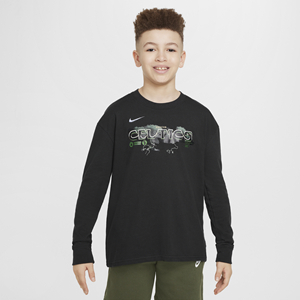 Nike Boston Celtics Essential  Max90 NBA-shirt met lange mouwen voor jongens - Zwart