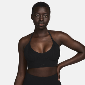 Nike Sportswear Chill Knit non-padded geribde sport-bh met lichte ondersteuning - Zwart