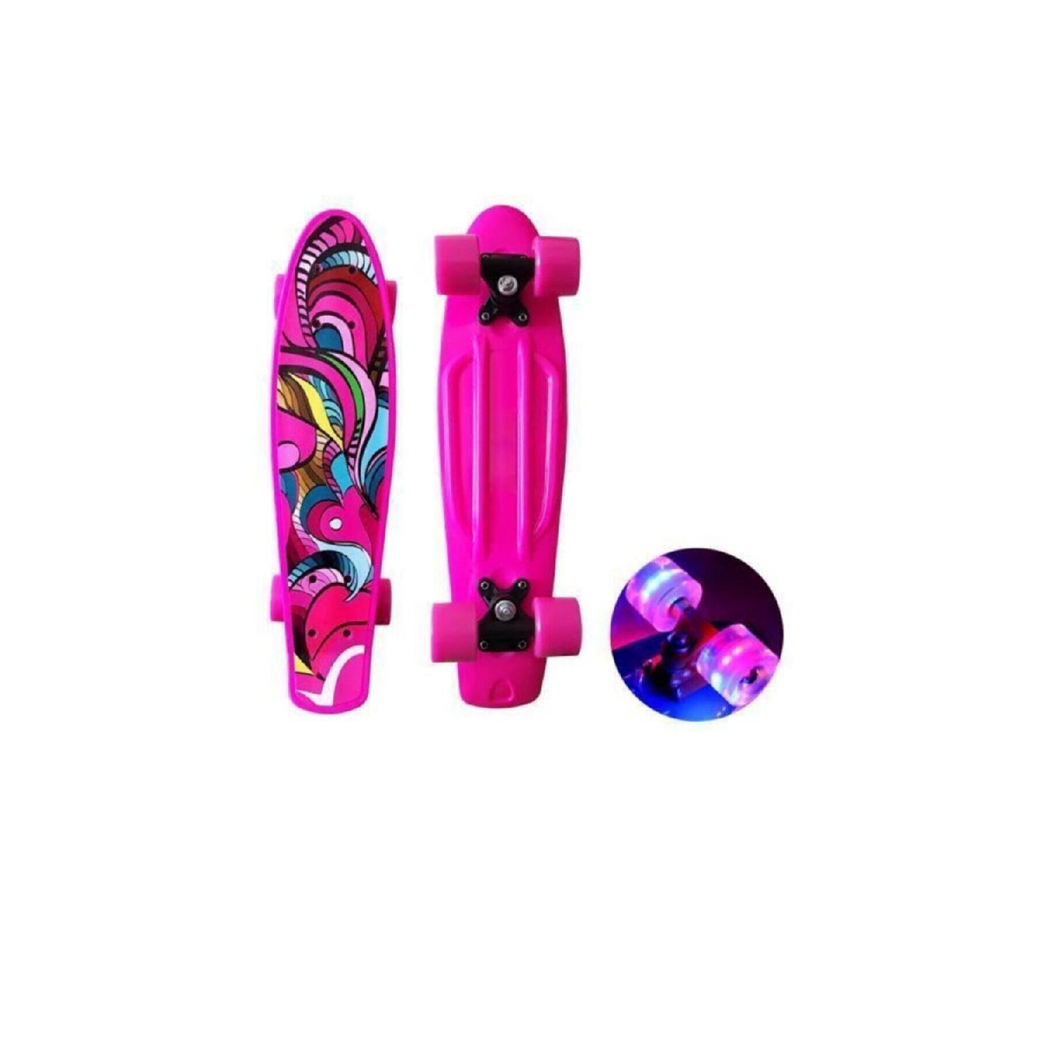 Palmiye istanbul T139 Led Lighted Roller Skateboard - Pink