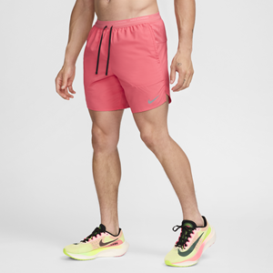 Nike Stride Dri-FIT hardloopshorts met binnenbroek voor heren (18 cm) - Roze