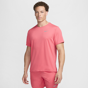 Nike Miler UV hardlooptop met korte mouwen en Dri-FIT voor heren - Roze