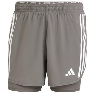 Adidas  Own The Run 3-Stripes 2in1 Shorts - Hardloopshort, grijs