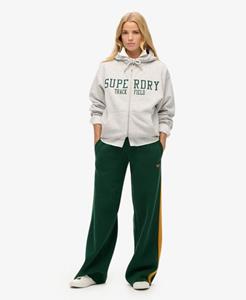 Superdry Vrouwen Essential Joggingbroek met Rechte Pijpen en Logo Groen