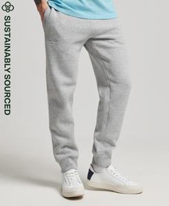 Superdry Mannen Geborduurde Vintage Logo Joggingbroek van Biologisch Katoen Lichtgrijs