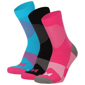 Xtreme Sockswear Xtreme Compressiesokken Quarter 3-pack Multi Pink