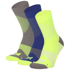 Xtreme Sockswear Xtreme Compressiesokken Quarter 3-pack Multi Yellow