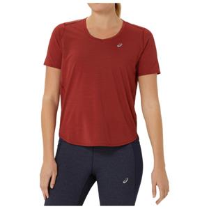 ASICS  Women's Road V-Neck S/S Top - Hardloopshirt, rood