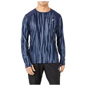 ASICS  Road All Over Print L/S Top - Hardloopshirt, blauw