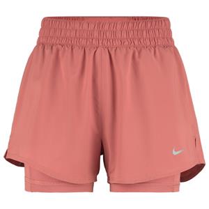 Nike  Women's Dri-FIT One 3'' 2-in-1 - Hardloopshort, rood/roze