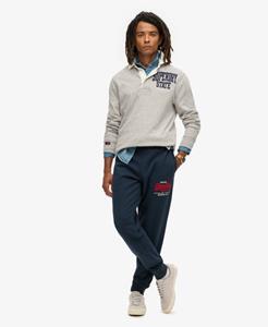 Superdry Mannen Slim-fit Joggingbroek met Vintage Logo Donkerblauw