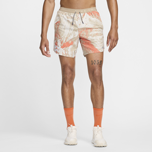 Nike Trail Stride Dri-FIT hardloopshorts met binnenbroekje voor heren (18 cm) - Bruin