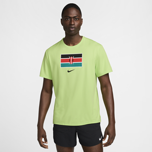 Nike Team Kenia Miler  Dri-FIT hardlooptop met korte mouwen voor heren - Groen