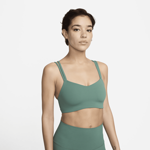 Nike Zenvy Strappy sport-bh met vulling en lichte ondersteuning - Groen