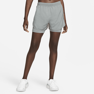 Nike Tempo Luxe 2-in-1 hardloopshorts voor dames - Grijs