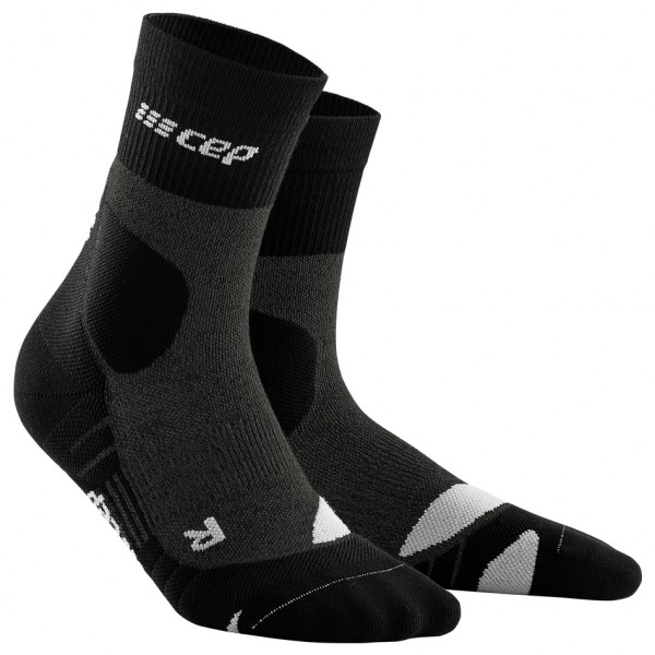 CEP - Hiking Merino Mid-Cut Socks - Compressiesokken, zwart