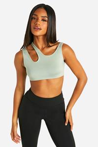 Boohoo Sport Bh Met Dubbele Bandjes, Sage