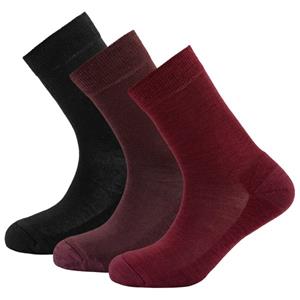 Devold  Women's Daily Merino Medium Sock 3-Pack - Multifunctionele sokken, rood