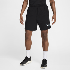 Nike Challenger herenshorts met binnenbroek (18 cm) - Zwart